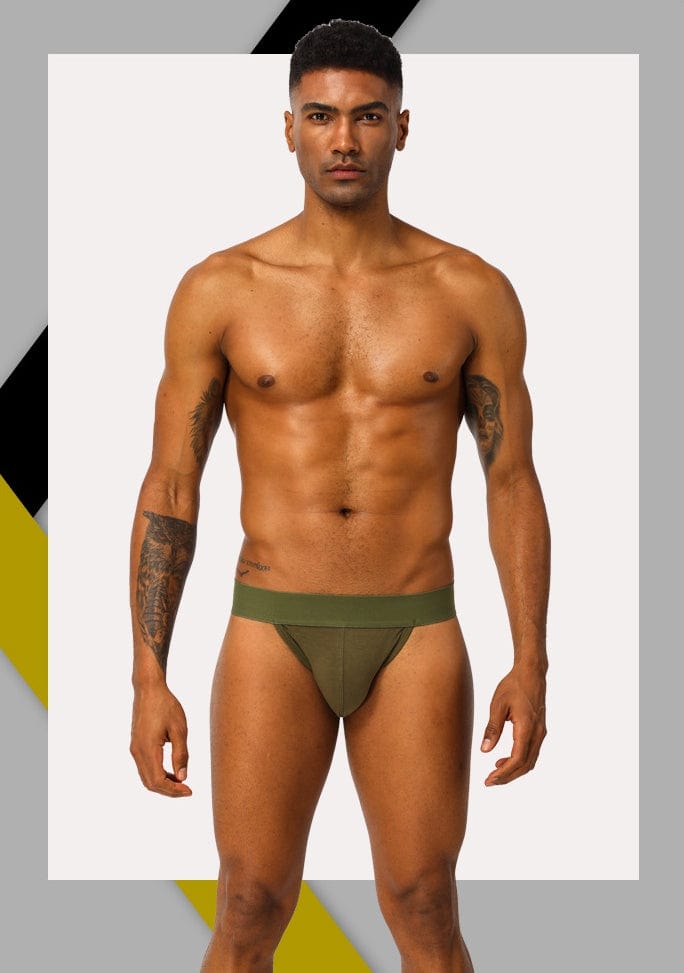 prince-wear popular products Army Green / M ADANNU | Classic Solid Color Jockstrap