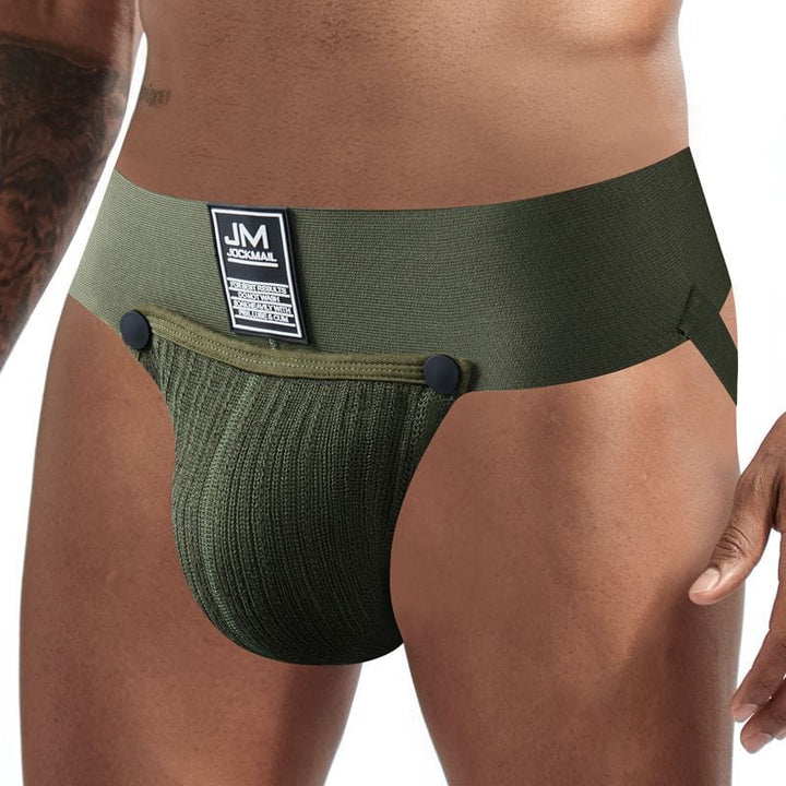 prince-wear popular products Army Green / M JOCKMAIL | Jockstrap with Detachable Pouch