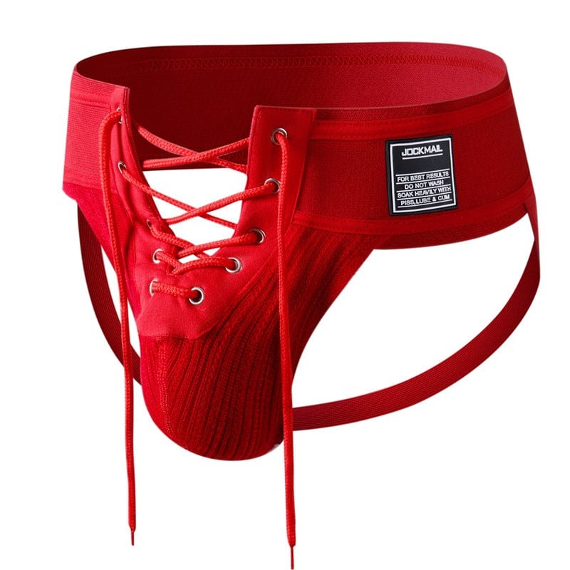 prince-wear popular products Red / M JOCKMAIL | Lace-Up Jockstrap