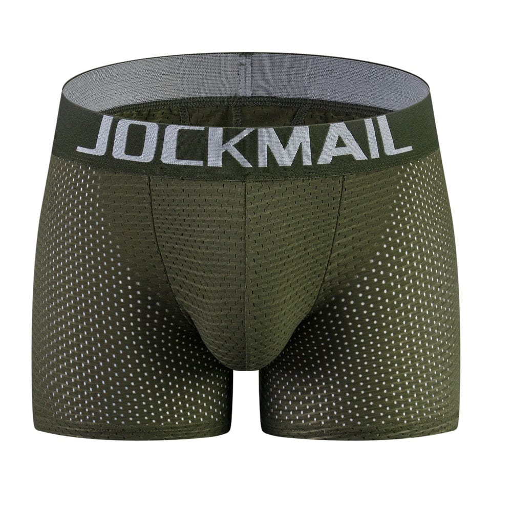 prince-wear popular products Army Green / L JOCKMAIL | Mesh Boxer with Sponge Padding