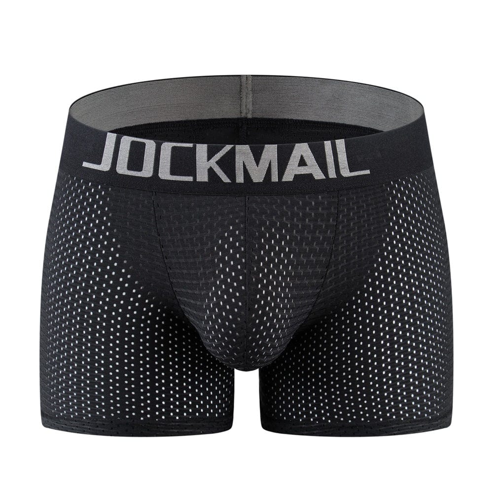 prince-wear popular products Black / L JOCKMAIL | Mesh Boxer with Sponge Padding