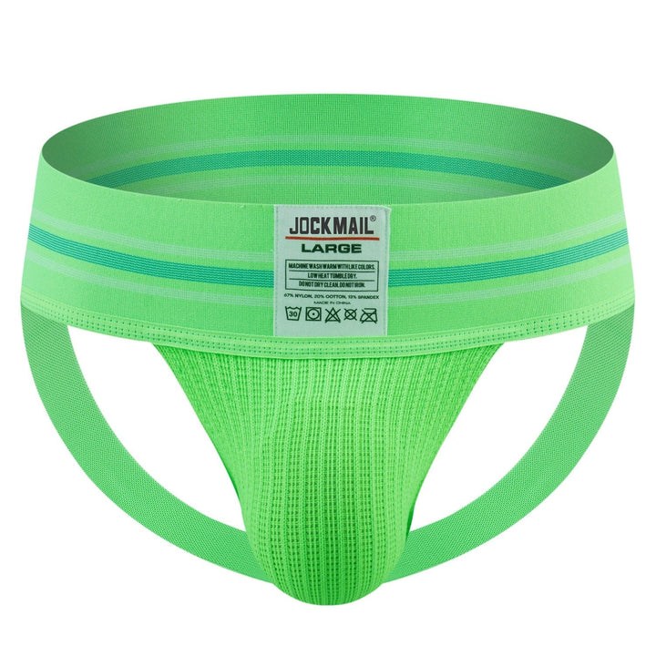 prince-wear popular products Fluorescent Green / L JOCKMAIL | Rainbow Big Boy Bulge Pouch Jockstrap