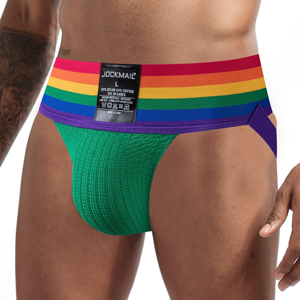 prince-wear popular products Green / M JOCKMAIL | Rainbow Jockstrap