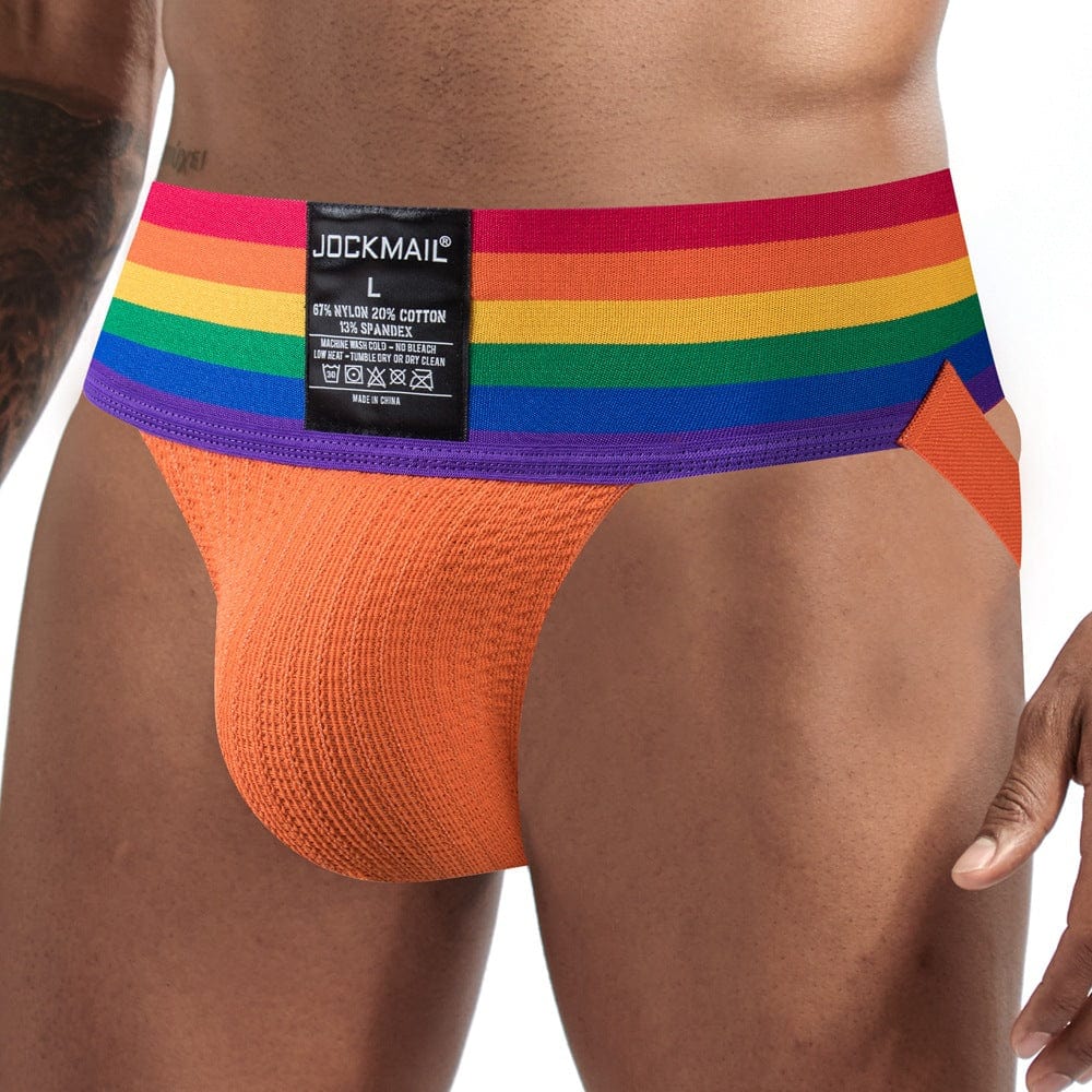 prince-wear popular products Orange / M JOCKMAIL | Rainbow Jockstrap