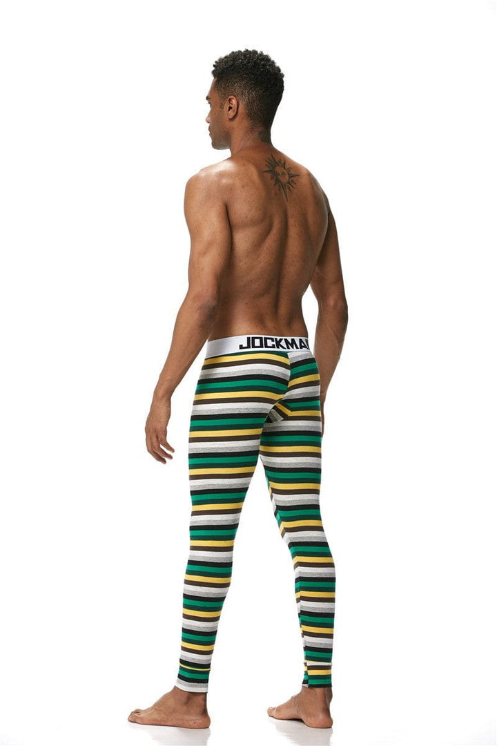 prince-wear popular products Yellow / M JOCKMAIL | Striped Bulge Pouch Long Underwear