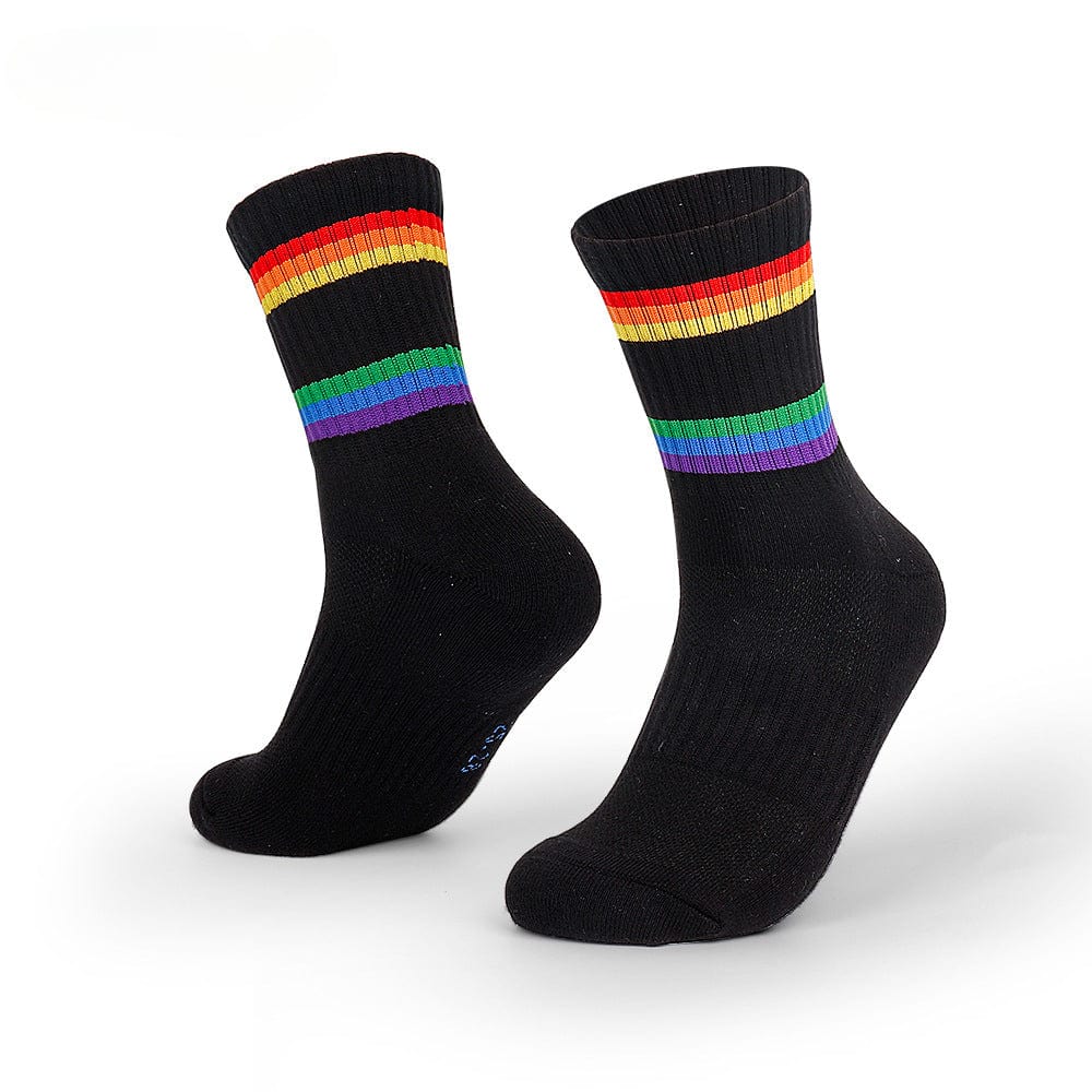 prince-wear PRINCEWEAR™ | SpectrumStride Rainbow Crew Socks 3-Pack