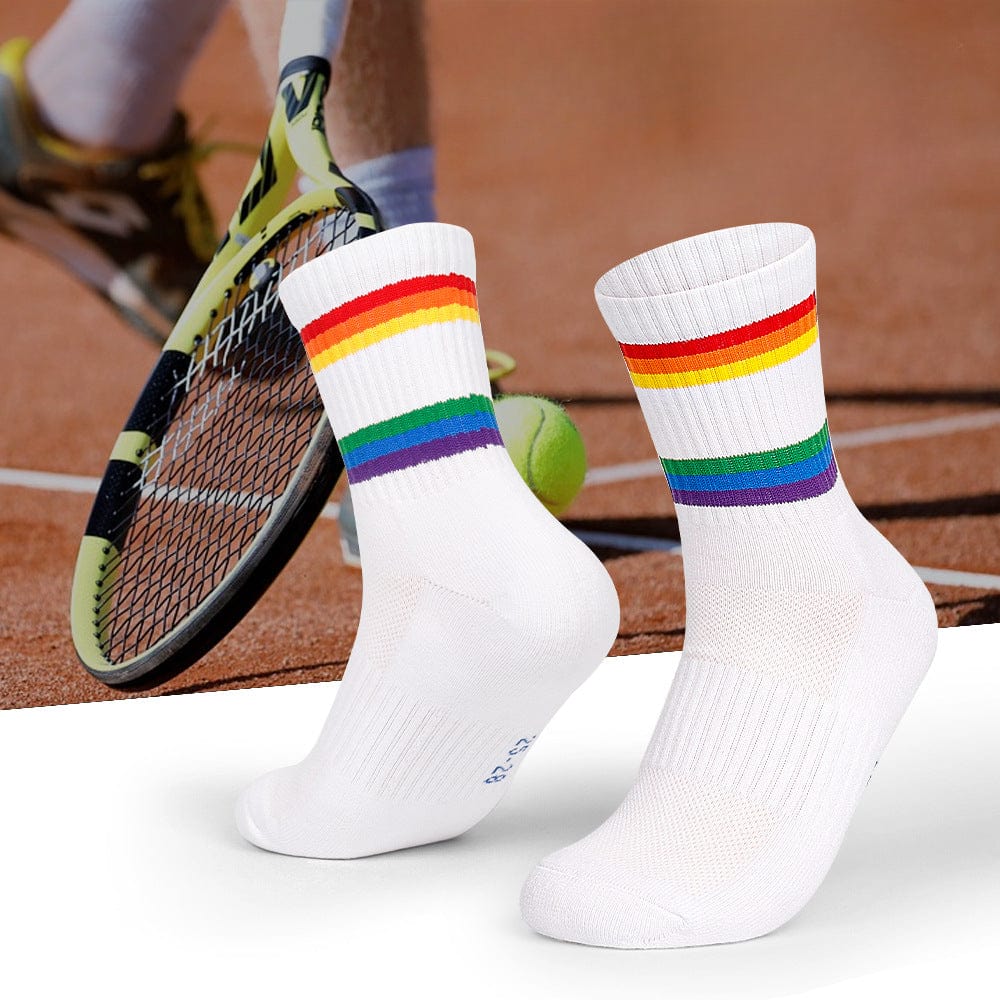 prince-wear Rainbow / Male Code (bottom 25-28) PRINCEWEAR™ | SpectrumStride Rainbow Crew Socks 3-Pack